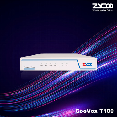 T100 IPPBX Analog Arayüzlü Telefon Sistemi 2 Portlu VoIP Kurumsal Telefon Sistemleri Sınırsız SIP/IMS Trunk Desteği